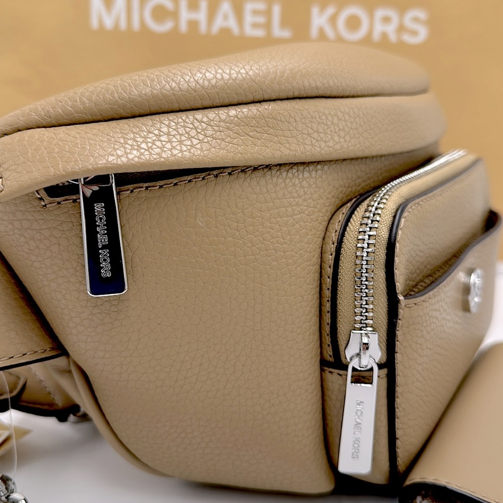 Michael Kors Maisie Large Pebbled Leather 2-in-1 Sling Fanny Pack Waist Belt Bag - Picture 5 of 15